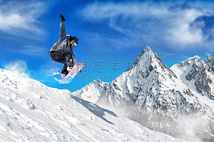 滑雪板,男人,天空,洛矶山脉,雪,半空中,滑雪坡,男性,高处,运动