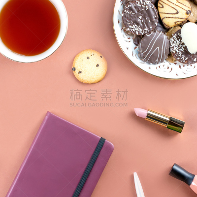 个人随身用品,办公室,日记,书桌,家庭工作间,女性特质,时尚,平铺,概念,花