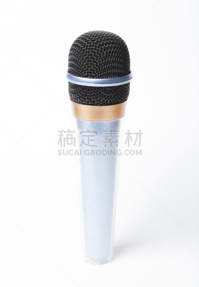 麦克风,传声器架,凸的,录音棚,垂直画幅,拍摄场景,圆形,无人,蓝色,白色背景