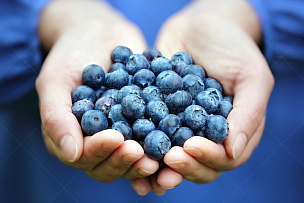 蓝莓,一把,农业市集,农产品市场,浆果,越橘,水果,水平画幅,食品杂货,素食