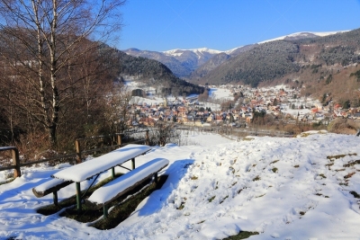 旅行者,孚日省,乡村,水平画幅,雪,曼司特奶酪,户外,白色,高处,球拍