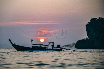 泰国,莱雷海滩,亚洲,东南亚,图像,海洋,船,无人,海岸线,户外