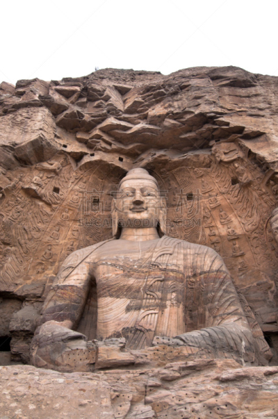 巨大的,大同,石头,佛,洞穴,纪念碑,远古的,古代文明,过大的,无人