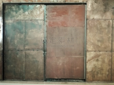 工业用门,古老的,安全,空的,砖,边框,肮脏的,钢铁,设备用品,百叶窗