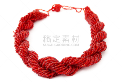 领饰,红色,珠绣,脖子,个人随身用品,美,艺术,水平画幅,纪念品,美人