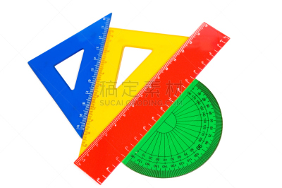 个人随身用品,未成年学生,沙土障碍,办公用品,水平画幅,绿色,蓝色,三角形,画画,构图