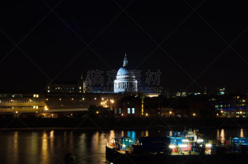 伦敦,纪念碑,水,地名,水平画幅,夜晚,泰晤士河,英格兰