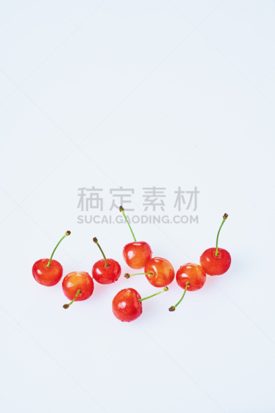 樱桃,垂直画幅,留白,素食,无人,生食,夏天,篮子,特写,甜点心