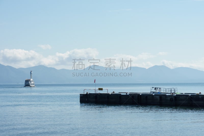 福岛县,日本,猪苗代湖,万代山,旅途,云,水面,湖,植物,背景