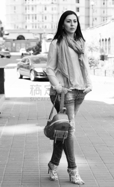 比例,肖像,户外,女孩,休闲装,街道,伦敦城,女人,自然美,城市生活