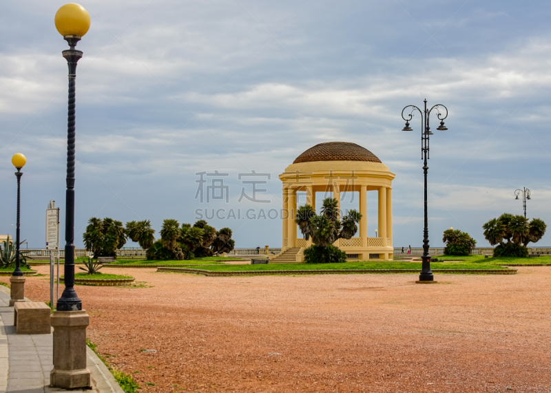 里窝那,意大利,铺路石,散步道,海港,梯田,天空,水平画幅,云,无人