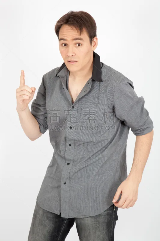 男人 男性美 个性 衣服 面部表情 垂直画幅 美 手势语 美人 白色背景图片素材下载 稿定素材