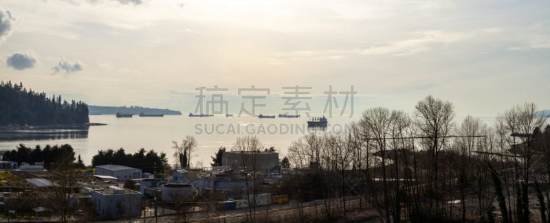 贝立德湾,西温哥华,船,公园,加拿大,史坦利公园,海岸线,户外,晴朗,城市