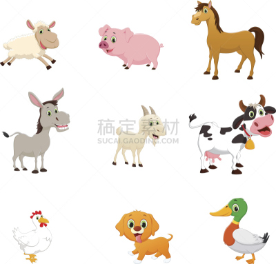 卡通,牲畜,漫画书,喜剧演员,小公鸡,农业,部分,土耳其,家庭,牛奶