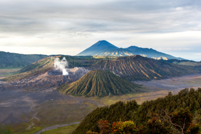 塞梅鲁火山,爪哇,火山,婆罗摩火山,非凡的,天空,水平画幅,云,早晨,bromo-tengger-semeru national park