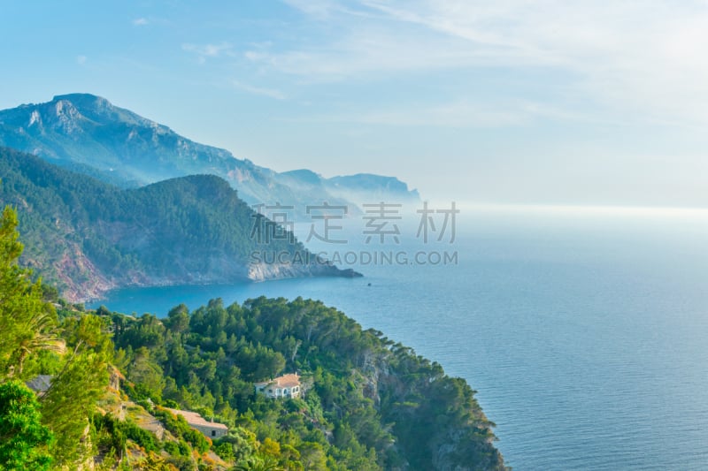 撕破的,海岸线,马略卡,西班牙,看风景,sexton,面向陆地,自然界的状态,野生动物,地中海