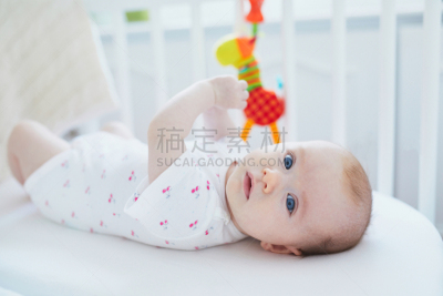 女婴,附着的,毯子,父母,科罗拉多州,就寝时间,可爱的,行军床,纺织品,法国