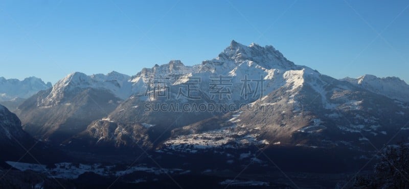 山景城,密迪齿峰,宽屏,阴影,岩石,户外,天空,瑞士,山谷,山脉