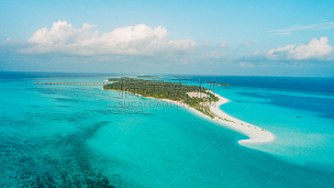 宏伟,航拍视角,马尔代夫,岛,海洋,鸡尾酒,与众不同,地形,户外,夏天