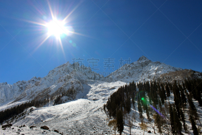 雪,冬天,印度,山谷,山,索马,查谟和克什米尔,天空,气候,旅行者