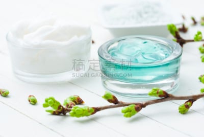 奶油,化妆用品,白色,木制,留白,水平画幅,无人,发胶,spa美容,抗痘护理露