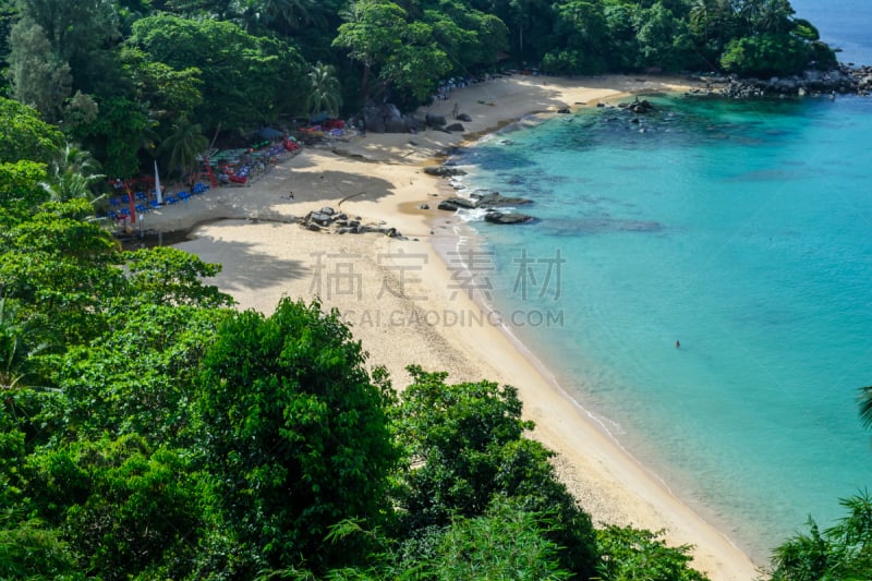 海滩,海景,视角,卡玛拉海滩,卡隆海滩,安达曼海,自然,水平画幅,蓝色,浪漫