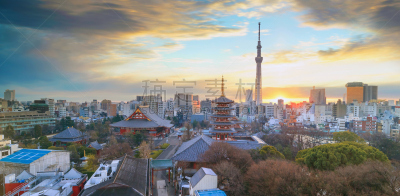 都市风景,东京,城市天际线,曙暮光,水平画幅,夜晚,无人,户外,大门,现代