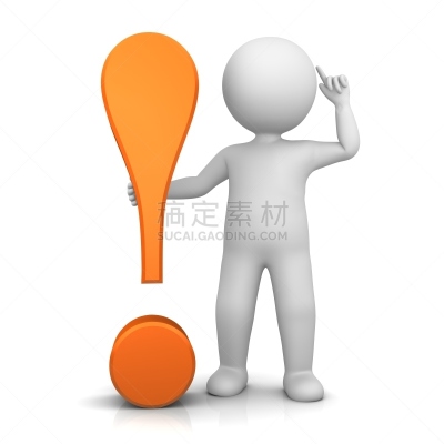 橙色,想法,三维图形,感叹号,符号,男人,计算机图标,人的头部,标志,简笔人物画