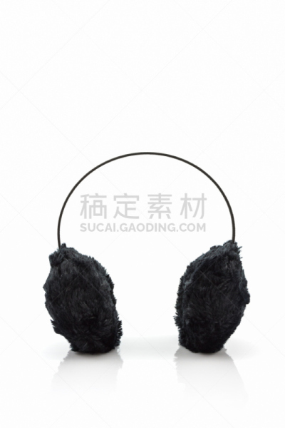 御寒耳罩,毛绒绒,冬天,黑色,个人随身用品,垂直画幅,寒冷,毛皮,纺织品,秋天
