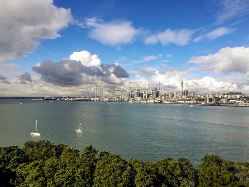 都市风景,新西兰,桥式,waitemata harbour,船,商务,游艇,海港,现代,奥克兰