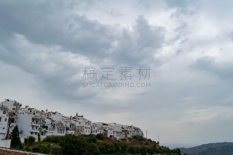 弗里希里亚纳,风景,白色市镇,可爱的,旅途,十月,云,海岸线,户外,天空