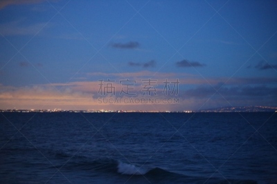 南加利福尼亚,帕罗斯维德,海岸线,天空,水平画幅,夜晚,无人,蓝色,南,户外