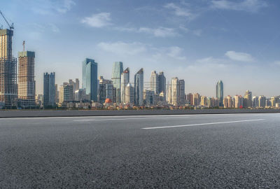 无人,青岛,地形,公路,柏油路,建筑,办公室,天空,美,水平画幅