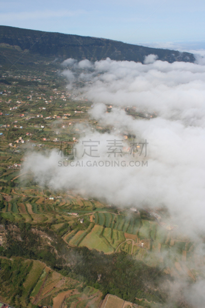 云景,特内里费岛,垂直画幅,加那利群岛,无人,大西洋群岛,户外,航拍视角,梯田,欧若塔瓦峡谷