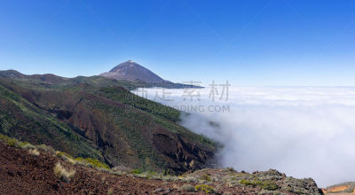 云,皮可德泰德山,特内里费岛,欧若塔瓦峡谷,在上面,著名景点,户外,天空,火山,自然