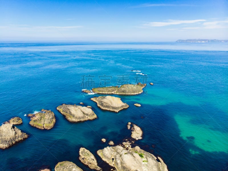 海港,海岸线,堤道,水,安特里姆郡,绿色,极端地形,北爱尔兰,祖母绿,云