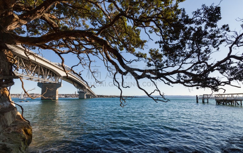 奥克兰海港大桥,waitemata harbour,悉尼港桥,奥克兰,水,天空,旅游目的地,水平画幅,建筑,无人