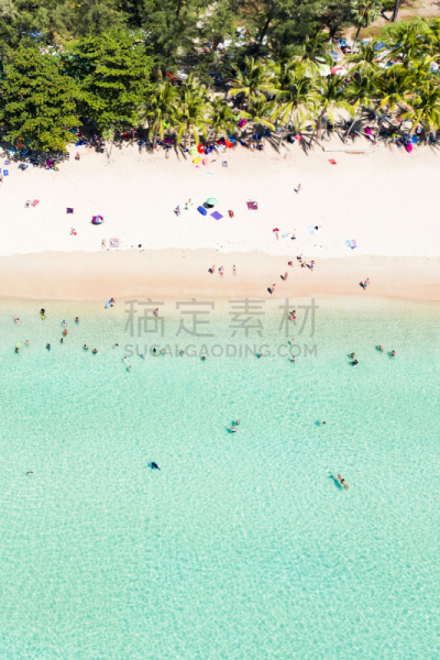 泰国,日光浴,普吉岛,透明,在上面,海滩,航拍视角,非凡的,青绿色,游泳