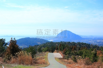 제주에 있는 군산 오름 풍경이다.