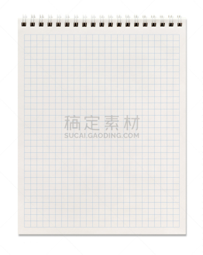 螺旋记事本,垂直画幅,办公室,空白的,留白,办公用品,无人,笔记本,白色背景,背景分离