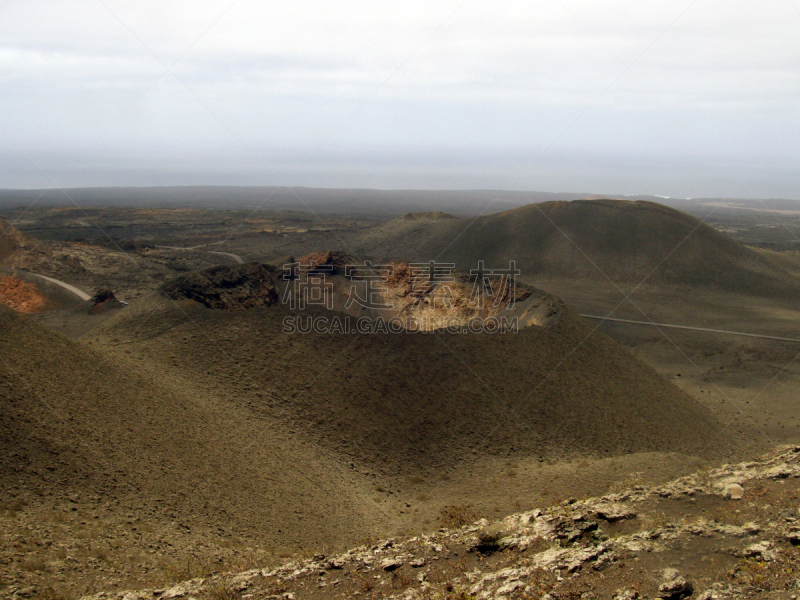 火山口,timanfaya national park,火山,加那利群岛,兰萨罗特岛,水平画幅,无人,大西洋群岛,户外,西班牙