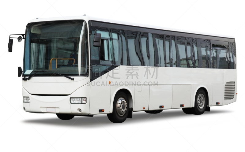 巴士,白色,班车,长途车,观光巴士,水平画幅,无人,陆用车,白色背景,背景分离