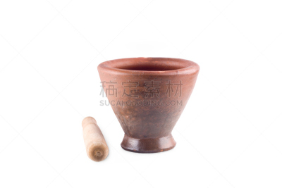 水泥,研磨器,粘土,木制,白色背景,烹调用具,一个物体,分离着色,烹调,烘