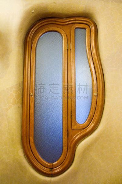 窗户,巴特罗公寓,垂直画幅,加泰隆尼亚,艺术,建筑,无人,巴塞罗那,欧洲,玻璃