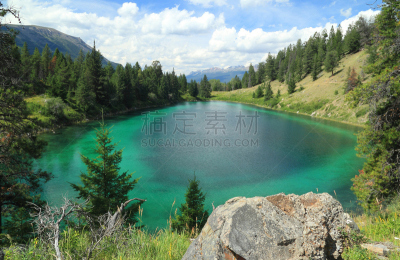 阿尔伯塔省,湖,青绿色,西班牙王后索菲亚,冰碛,碧玉,杰士伯,洛矶山脉