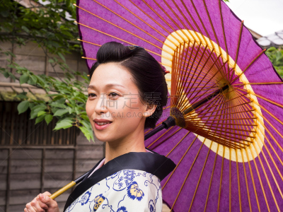 和服,日本人,油纸伞,衣服,女人,江户时代,便装和服,特色服装,日本武士,饰品花