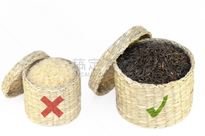 白色,黑米,水平画幅,素食,无人,白米,生食,干的,黑糯米,特写