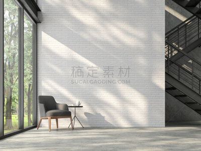 透过窗户往外看,门厅,三维图形,自然,复式楼,高雅,楼梯,暗色,纺织品,砖