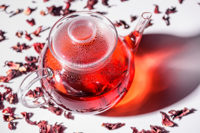 芙蓉茶,透明,玻璃,茶,茶壶,选择对焦,水平画幅,无人,平视角,维生素