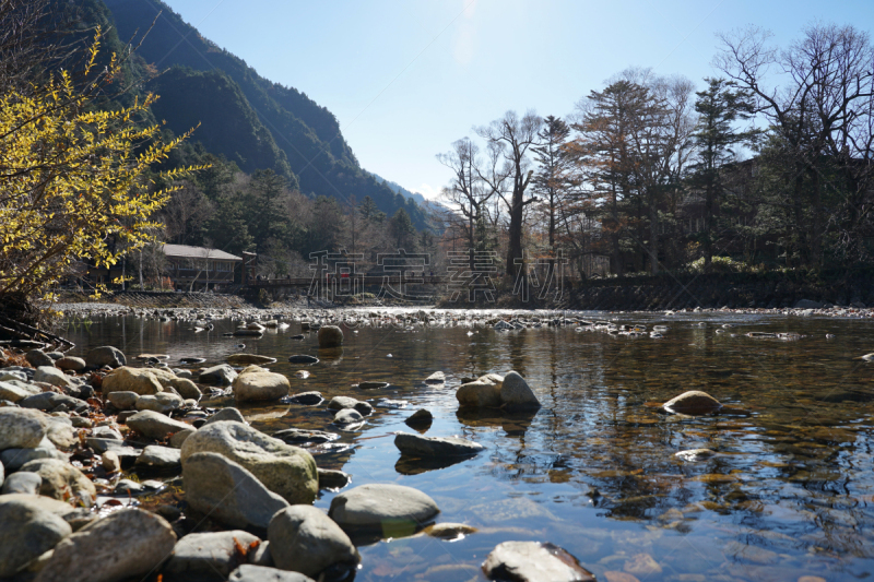 河流,背景,透明,日本阿尔卑斯山脉,水晶,上高地国家公园,水,地形,山,自然美